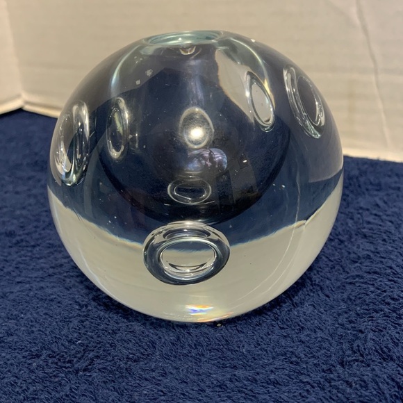 Clear Glass Bubble Vase - Picture 6 of 8